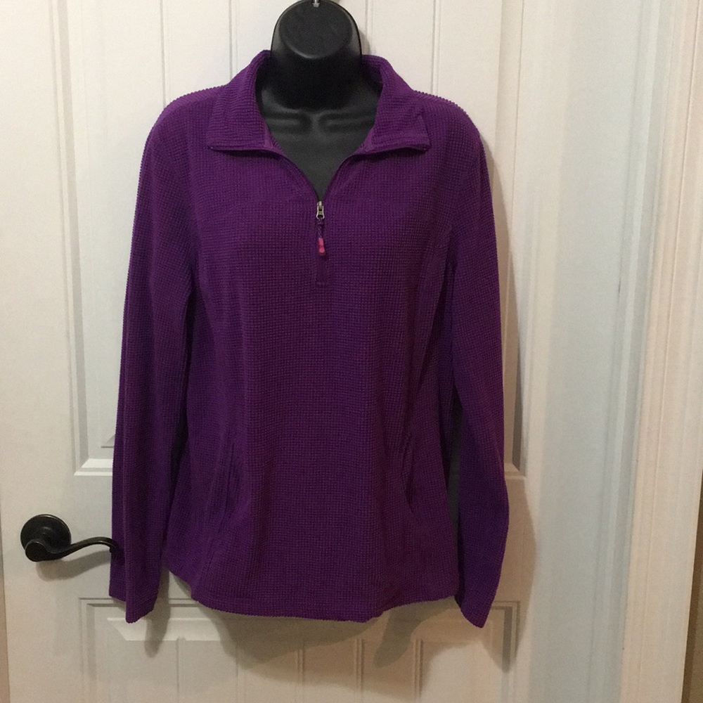 Purple pullover 1/2 zip
